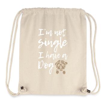 I Am Not Single I Have a Dog - Stanley/Stella recycelter Gym Bag - Naturweiß - Vorne