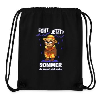 Faultiermotiv - Echt jetzt? Sommer, du kannst mich - Stanley/Stella recycelter Gym Bag - Schwarz - Vorne