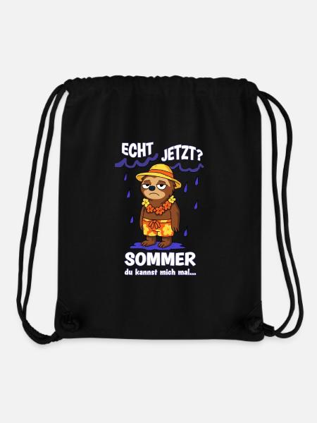 Faultiermotiv - Echt jetzt? Sommer, du kannst mich - Stanley/Stella recycelter Gym Bag - Schwarz