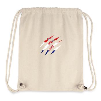 Claw Klaue Laender Croatia png - Stanley/Stella Recycled Gym Bag - natural - Front