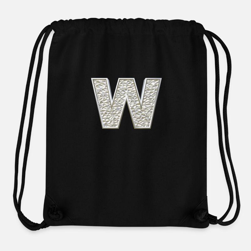 W, letter, initial, monogram, - Stanley/Stella recycelter Gym Bag - Schwarz