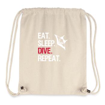 Eat Sleep Dive Repeat - Manta Ray - Vector Design - Stanley/Stella Recycled Gym Bag - natural - Front