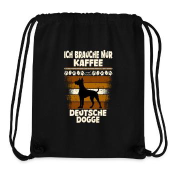 Café Great Dane - Sac à cordon recyclé Stanley/Stella - noir - Devant