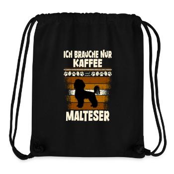 Malteser Hund Pfote Kaffee - Stanley/Stella recycelter Gym Bag - Schwarz - Vorne