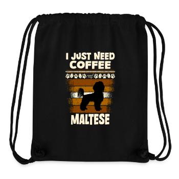 Maltese Hund kaffee - Stanley/Stella recycelter Gym Bag - Schwarz - Vorne