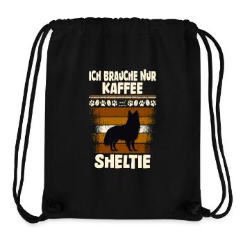sheltie hund und kaffee - Stanley/Stella recycelter Gym Bag - Schwarz - Vorne