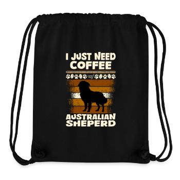 australian sheperd hütehund kaffee - Stanley/Stella recycelter Gym Bag - Schwarz - Vorne