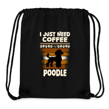 poodle kaffeebohne - Stanley/Stella recycelter Gym Bag - Schwarz - Vorne