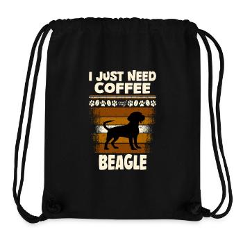 Beagle coffee - Stanley/Stella Recycled Gym Bag - black - Front