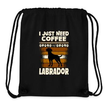 Labrador my dog coffee - Stanley/Stella Recycled Gym Bag - black - Front