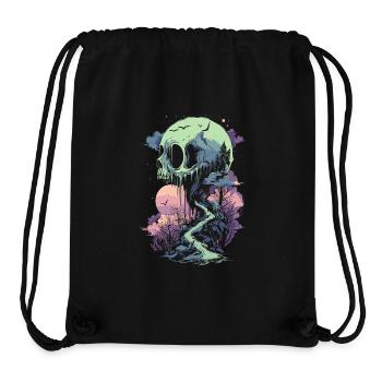 monde fantastique crâne punk gothique - Sac à cordon recyclé Stanley/Stella - noir - Devant