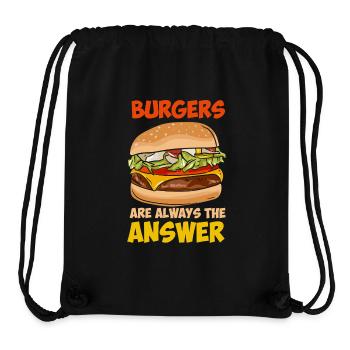 Burgers Are Always The Answer - Stanley/Stella recycelter Gym Bag - Schwarz - Vorne