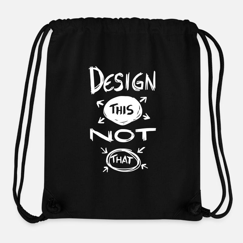 Design Ce Not That - Sac à cordon recyclé Stanley/Stella - noir