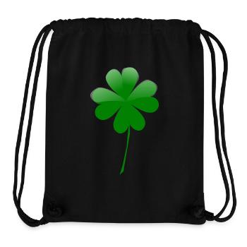 trèfle chance trèfle à quatre feuilles chance clover43 - Sac à cordon recyclé Stanley/Stella - noir - Devant