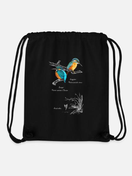 Eisvogel weiß - Stanley/Stella recycelter Gym Bag - Schwarz