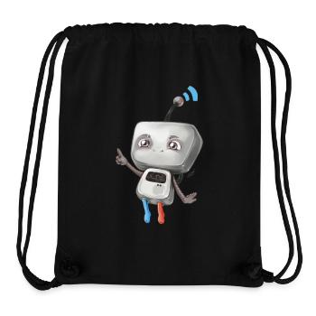Kleiner Roboter - Stanley/Stella recycelter Gym Bag - Schwarz - Vorne