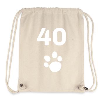40, Tier tatze, Ideen - Stanley/Stella recycelter Gym Bag - Naturweiß - Vorne