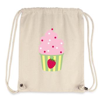 Icecream Cup Erdbeere Erdbeerzeit Eis Sommer Fun - Stanley/Stella Recycled Gym Bag - natural - Front
