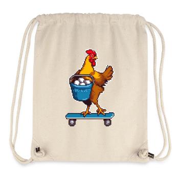 Skateboard Cluck - Stanley/Stella Recycled Gym Bag - natural - Front
