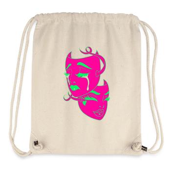 Beautiful female paint art Face colorful woman - Stanley/Stella Recycled Gym Bag - natural - Front