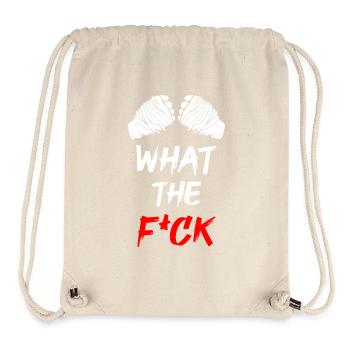 What The Fuck - Sac à cordon recyclé Stanley/Stella - blanc naturel - Devant