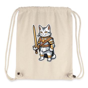 Cat Knight Comic - Stanley/Stella Recycled Gym Bag - natural - Front