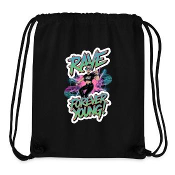 RAVE FOREVER YOUNG - Stanley/Stella recycelter Gym Bag - Schwarz - Vorne