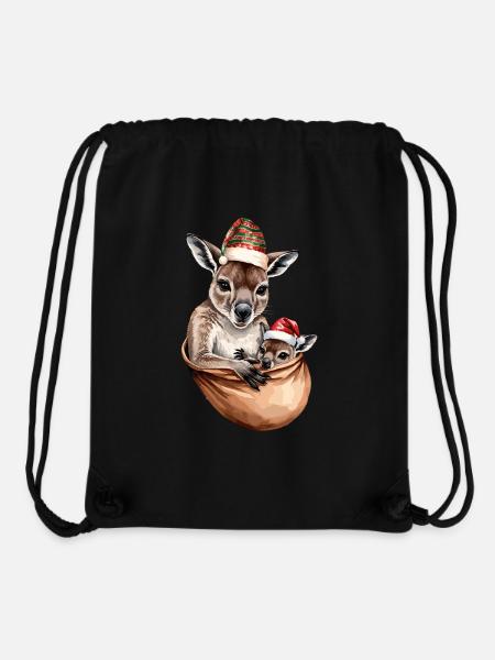 Weihnachtliche Kängurus - Stanley/Stella recycelter Gym Bag - Schwarz