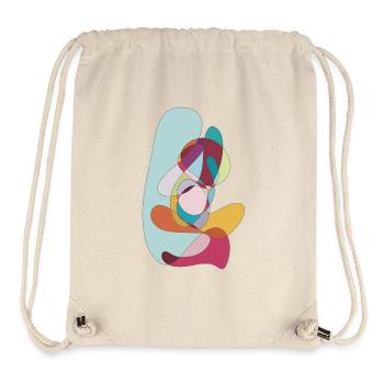 Farbwirbel Abstrakt - Stanley/Stella recycelter Gym Bag - Naturweiß - Vorne