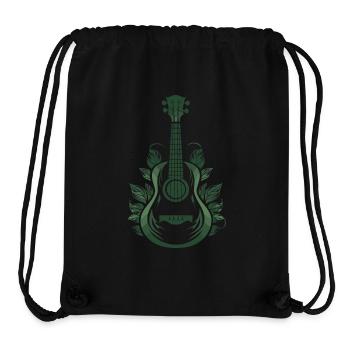 Ukulele Cartoon Look - Stanley/Stella Recycled Gym Bag - black - Front