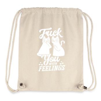 Cat with feelings funny sarcastic - Stanley/Stella Recycled Gym Bag - natural - Front