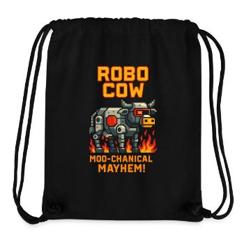 Robo Vache Moo-chanical Mayhem Pixel - Sac à cordon recyclé Stanley/Stella - noir - Devant