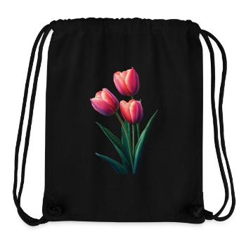 Tulpe - Stanley/Stella recycelter Gym Bag - Schwarz - Vorne