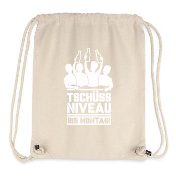 Tschüss Niveau bis Montag - Stanley/Stella recycelter Gym Bag - Naturweiß - Vorne