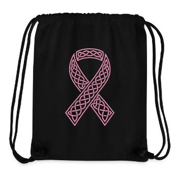 Ruban Celtique Rose à Nœud - Sac à cordon recyclé Stanley/Stella - noir - Devant