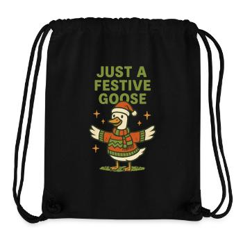 Weihnachtsgans Nur eine festliche Gans Lustig - Stanley/Stella recycelter Gym Bag - Schwarz - Vorne
