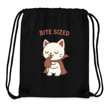 Popsicle Kitty de la taille d’une bouchée - Sac à cordon recyclé Stanley/Stella - noir - Devant