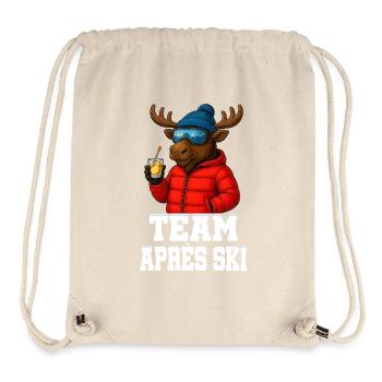 Team Apres Ski - Elch mit Schnaps - Party Crew - Stanley/Stella recycelter Gym Bag - Naturweiß - Vorne