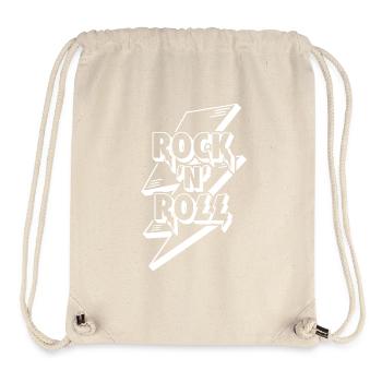 Rock 'N' Roll Lightning Bolt 3D Logo - Stanley/Stella Recycled Gym Bag - natural - Front