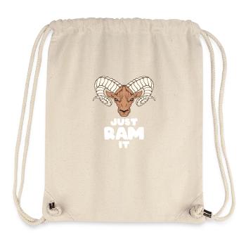 Aries Widder - Stanley/Stella recycelter Gym Bag - Naturweiß - Vorne