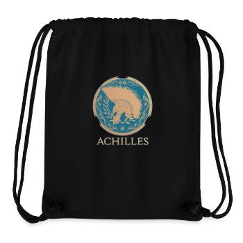 Achille guerrier grec - Sac à cordon recyclé Stanley/Stella - noir - Devant