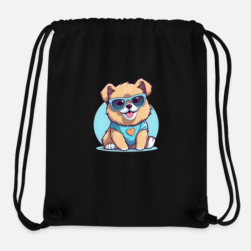 Chiot cool - Sac à cordon recyclé Stanley/Stella - noir