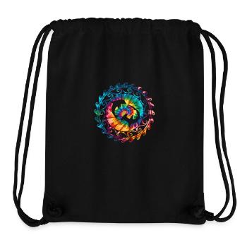 Hammerhai und Delfin Tie Dye - Stanley/Stella recycelter Gym Bag - Schwarz - Vorne