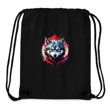 Wolf Tattoo - Stanley/Stella Recycled Gym Bag - black - Front