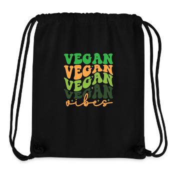 Vegan vibes, veganuary, gesunde Ernährung, vegan - Stanley/Stella recycelter Gym Bag - Schwarz - Vorne
