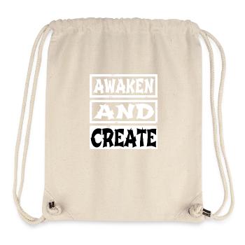 invention funny sayings advancement improvement - Stanley/Stella Recycled Gym Bag - natural - Front