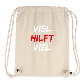 viel hilft viel - Stanley/Stella recycelter Gym Bag - Naturweiß - Vorne
