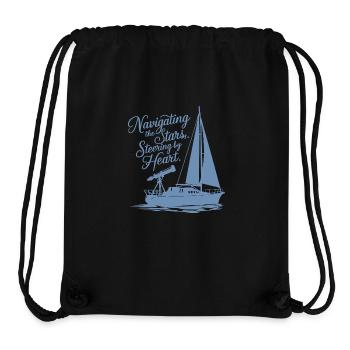 Voile, Voilier, Étoiles, Télescope - Sac à cordon recyclé Stanley/Stella - noir - Devant