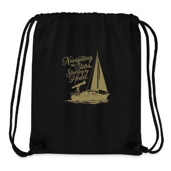 Voile, Voilier, Étoiles, Télescope - Sac à cordon recyclé Stanley/Stella - noir - Devant