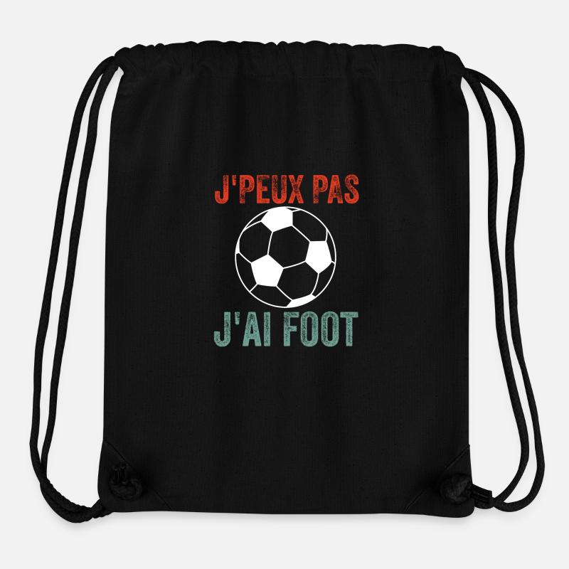 Je Peux Pas J'a foot - Sac à cordon recyclé Stanley/Stella - noir